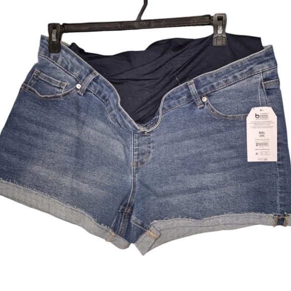 Time and Tru Pants - Time and Tru Classic Maternity Blue Jean Shorts